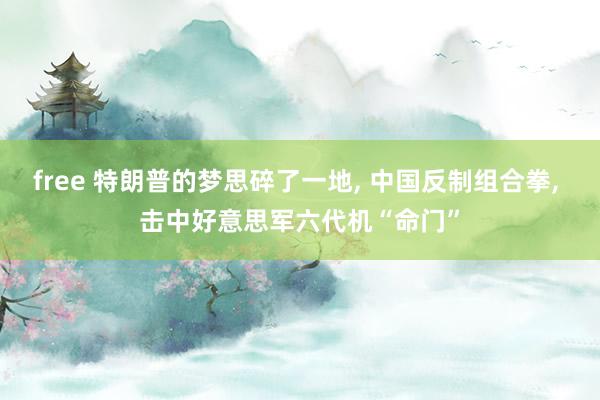free 特朗普的梦思碎了一地, 中国反制组合拳, 击中好意思军六代机“命门”